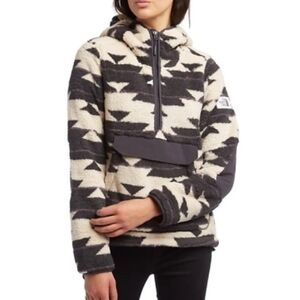 The North Face Jacket Womens Campshire Sherpa Fleece 1/4 Zip Pullover Hoodie